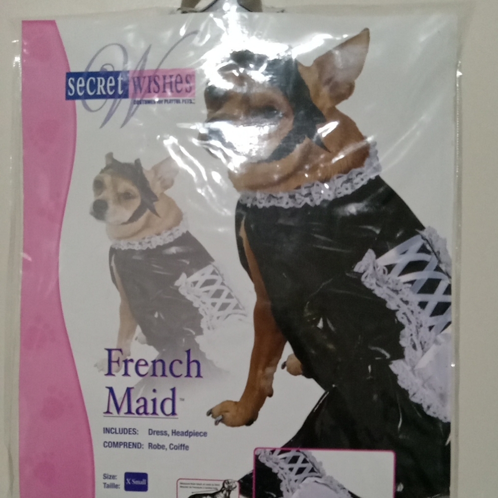 Secret Wishes French Maid Dog Costume size Xs